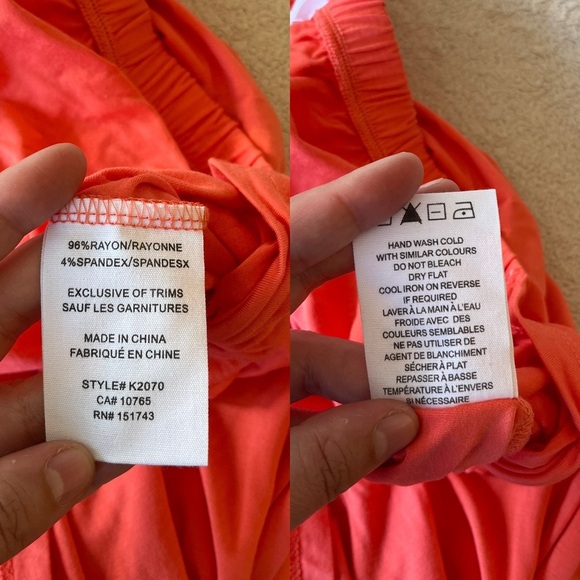 NWOT Laguna Side Knot Maxi Skirt - Koy Resort - Coral Punch L - Picture 9 of 13